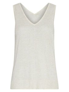 MOSS COPENHAGEN Top "Rini Kobra" w kolorze kremowym rozmiar: S/M. Brązowe topy Moss Copenhagen, m, bez wzorów, bez kołnierzyka, bez ramiączek. Za 85,95 zł.
