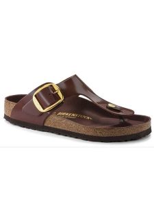 Birkenstock Skórzane japonki "Gizeh" w kolorze brązowym rozmiar: 36. Brązowe klapki Birkenstock, bez wzorów, z otwartym noskiem, bez obcasa. Za 437,17 zł.