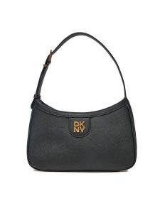DKNY Torebka Carol R43HKV84 Czarny. Czarne torebki klasyczne DKNY, bez wzorów, ze skóry, bez dodatków. Za 399,99 zł.
