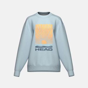 RALLY Damska Koszulka Tenisowa z Okrągłym Kołnierzem. Niebieskie kurtki Head, bez wzorów, bez kaptura. Za 260,00 zł.