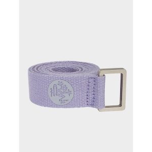 Pasek do jogi Manduka Unfold 182cm - Lawendowy, naturalna bawełna. Niebieskie paski Manduka, bez wzorów, z bawełny, sportowe. Za 79,99 zł.