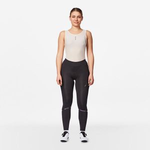 Legginsy rowerowe damskie Van Rysel Endurance. Czarne legginsy VAN RYSEL, bez wzorów, z dzianiny, długie. Za 209,99 zł.