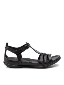 ECCO Sandały Flash 24087353859 Czarny. Czarne sandały ecco, bez wzorów, ze skóry, bez obcasa, na płaskiej podeszwie, bez zapięcia. Za 349,99 zł.