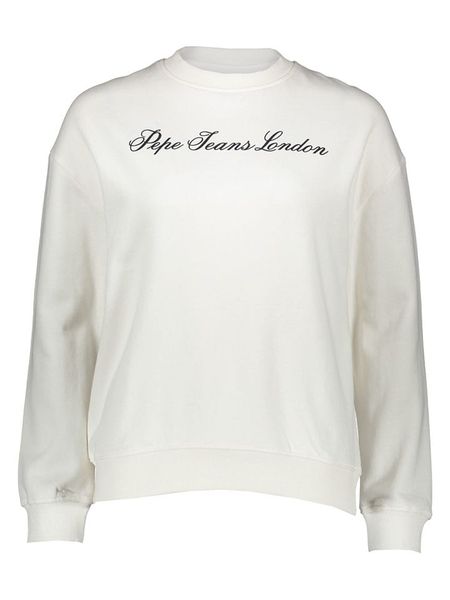 Pepe Jeans Sweter w kolorze białym rozmiar: XS. Białe swetry oversize Pepe Jeans, xs, bez wzorów, z jeansu, bez ramiączek. Za 83,03 zł.