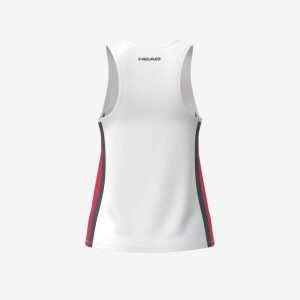 CLUB 25 Tank Top Girls. Czerwone topy Head, bez wzorów, z meshu, sportowe, bez kołnierzyka, bez ramiączek. W wyprzedaży za 135,00 zł.