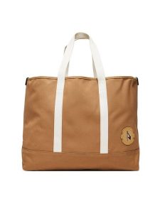 Tommy Hilfiger Torebka Th Summer Tote AM0AM13557 Brązowy. Brązowe shopper bag TOMMY HILFIGER, bez wzorów, z materiału, bez dodatków. Za 349,99 zł.
