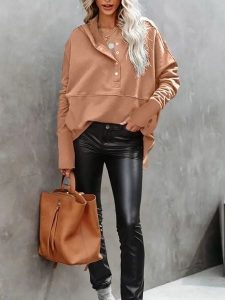 Milan Kiss Bluza w kolorze beżowym rozmiar: S. Brązowe bluzy Milan Kiss, s, bez wzorów, bez kaptura. Za 218,05 zł.