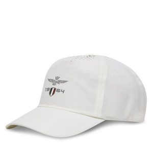 Czapka z daszkiem Aeronautica Militare. Białe czapki AERONAUTICA MILITARE, bez wzorów. Za 129,99 zł.