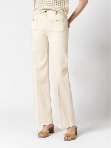 Rosner Dżinsy - Wide Leg fit - w kolorze beżowym rozmiar: W36/L34. Brązowe jeansy Rosner, bez wzorów, z podwyższonym stanem. Za 217,99 zł.