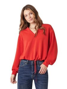 Scotch & Soda Bluzka w kolorze czerwonym rozmiar: XL. Czerwone bluzki Scotch & Soda, xl, bez wzorów, bez kołnierzyka, bez ramiączek. Za 143,99 zł.