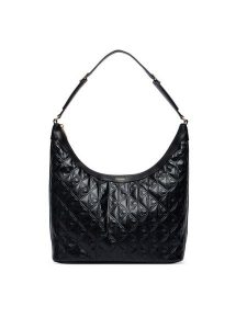 Calvin Klein Torebka Emblem Aop Debossed Medium Shbag LV04F3875G Czarny. Czarne torebki klasyczne Calvin Klein, bez wzorów, ze skóry, bez dodatków. Za 649,99 zł.