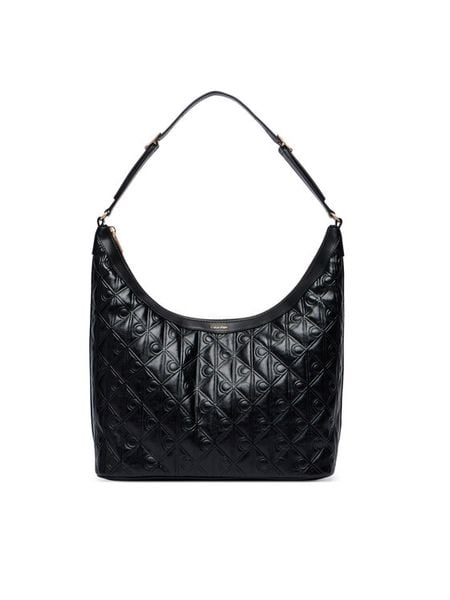 Calvin Klein Torebka Emblem Aop Debossed Medium Shbag LV04F3875G Czarny. Czarne torebki klasyczne Calvin Klein, bez wzorów, ze skóry, bez dodatków. Za 649,99 zł.