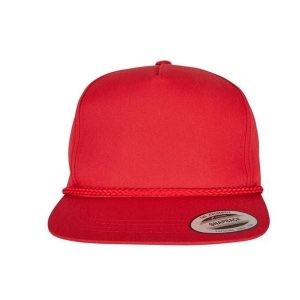 Czapka Golfowa YP Classics Poplin. Czerwone czapki FLEXFIT, bez wzorów, z bawełny. Za 65,99 zł.