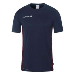 Koszulka Uhlsport Progressive 28 Poly. Czerwone bluzki Uhlsport, bez wzorów, sportowe, bez kołnierzyka, bez ramiączek. Za 139,00 zł.