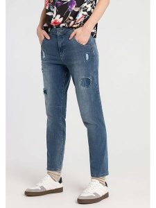 More & More Dżinsy - Boyfriend fit - w kolorze niebieskim rozmiar: 44. Niebieskie jeansy More & More, bez wzorów. Za 166,88 zł.