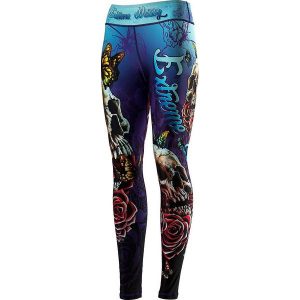 Legginsy sportowe damskie EXTREME HOBBY SKULL 2. Niebieskie legginsy EXTREME HOBBY, bez wzorów, z elastanu. Za 229,00 zł.