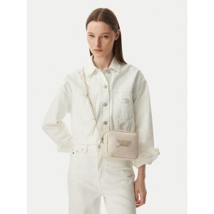 Torebka Tommy Jeans. Białe listonoszki Tommy Jeans, bez wzorów, z jeansu, bez dodatków. Za 289,99 zł.