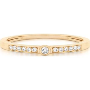 Piękny Złoty Pierścionek - złoto żółte 585, Brylant 0,02ct,diament 0,06ct. Pierścionki marki W.KRUK. Za 1 290,00 zł.