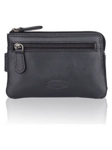 SPARWELL Skórzany portfel "Nash" w kolorze czarnym - 12,5 x 8,5 x 1,5 cm rozmiar: onesize. Czarne portfele SPARWELL, bez wzorów, z materiału. Za 43,99 zł.