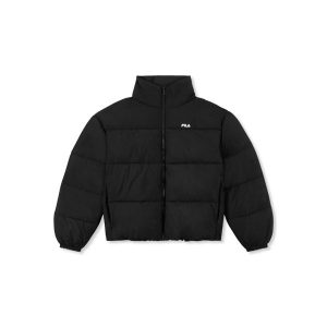 Kurtka damska Fila Cimone. Czarne kurtki Fila, bez wzorów, z puchu, bez kaptura. Za 474,60 zł.