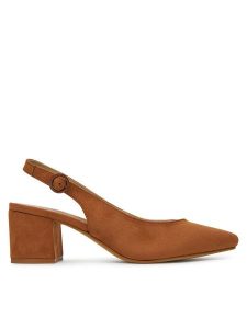 JENNY Sandały S4P96928-01 Beżowy. Brązowe sandały Jenny, bez wzorów, z materiału, bez obcasa, na słupku, bez zapięcia. Za 119,99 zł.