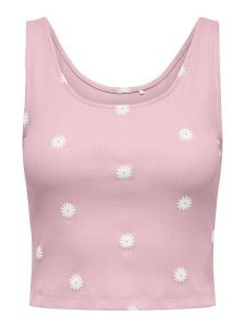 ONLY Top w kolorze jasnoróżowym rozmiar: XL. Różowe topy ONLY, xl, bez wzorów, bez kołnierzyka, bez ramiączek. Za 48,05 zł.