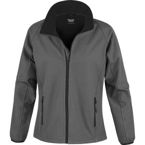 Kurtka Result Softshell Femme Printable. Czarne kurtki RESULT, bez wzorów, z softshellu, bez kaptura. Za 161,50 zł.