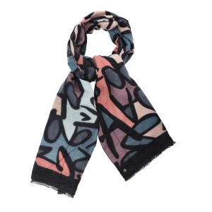 Kolorowy Szal Damski Anekke Zapakowany W Eleganckim Pudełku. Niebieskie szaliki Anekke, bez wzorów. Za 159,00 zł.