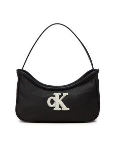 Calvin Klein Jeans Torebka Teddy Ck IU0IU00684 Czarny. Czarne torebki klasyczne Calvin Klein Jeans, bez wzorów, z jeansu, bez dodatków. Za 189,99 zł.