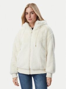 Guess Futro W6BL98 W5896 Kremowy Regular Fit. Białe płaszcze Guess, s, z aplikacjami, z futra, bez kaptura. Za 694,99 zł.