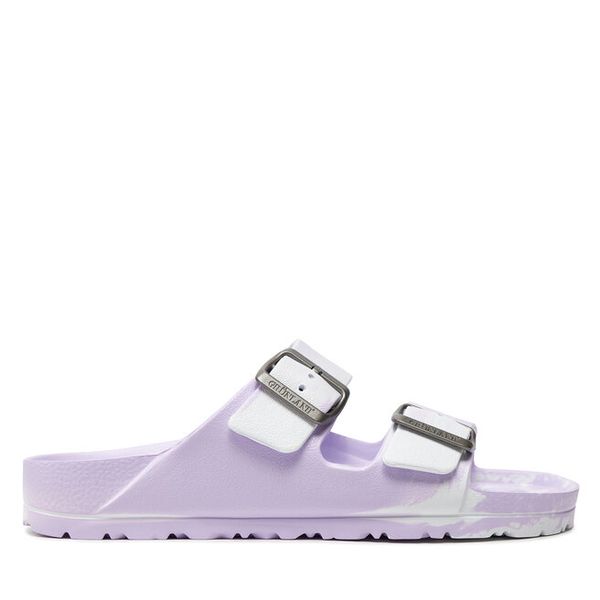 Klapki Grünland. Fioletowe klapki Grünland, bez wzorów, bez obcasa. Za 179,99 zł.