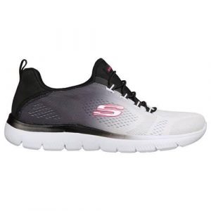 Buty do chodzenia damskie Skechers Summitsbright Charmer. Białe buty sportowe Skechers, bez wzorów, z materiału, bez zapięcia, trekkingowe. Za 263,00 zł.