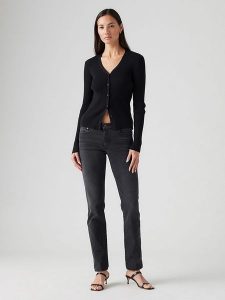 Levi's Dżinsy - Skinny fit - w kolorze czarnym rozmiar: W26/L30. Czarne jeansy Levi's®, z aplikacjami. Za 157,73 zł.