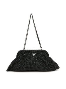 Guess Torebka Zalina Mini HWRB93 50710 Czarny. Czarne torebki klasyczne Guess, z aplikacjami, z tworzywa sztucznego, bez dodatków. Za 609,99 zł.
