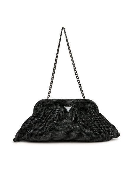 Guess Torebka Zalina Mini HWRB93 50710 Czarny. Czarne torebki klasyczne Guess, z aplikacjami, z syntetyku, bez dodatków. Za 419,99 zł.