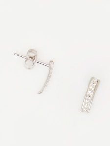 OR ÉCLAT Złote kolczyki-wkrętki "Olvera" z cyrkoniami rozmiar: onesize. Szare kolczyki OR ÉCLAT, z cyrkonią, złote. Za 260,99 zł.