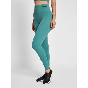 Damskie wysokie legginsy Hummel TIF. Niebieskie legginsy Hummel, bez wzorów. Za 130,50 zł.