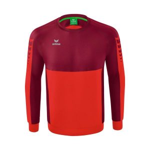 Bluza Erima Six Wings Czerwona Junior. Czerwone bluzy Erima, bez wzorów, z bawełny, bez kaptura. Za 272,99 zł.