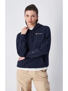 Champion Bluza w kolorze granatowym rozmiar: M. Niebieskie bluzy Champion, m, bez wzorów, z kapturem. Za 92,21 zł.