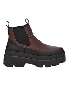 UGG Skórzane sztyblety "Brisbane" w kolorze brązowym rozmiar: 37. Brązowe botki Ugg, bez wzorów, bez obcasa, na platformie, bez zapięcia. Za 571,03 zł.