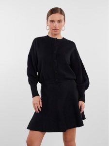 YAS Kardigan 26030699 Czarny Regular Fit. Czarne kardigany YAS, z wiskozy. Za 199,99 zł.