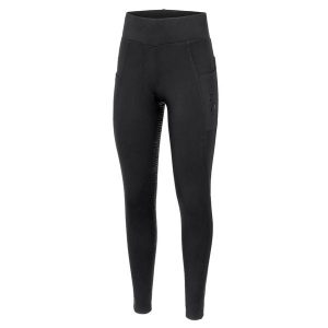Legginsy jeździeckie damskie EQUESTRIAN QUEEN Harmony zimowe, ocieplane. Czarne legginsy EQUESTRIAN QUEEN, bez wzorów, z materiału, z podwyższonym stanem. Za 299,99 zł.