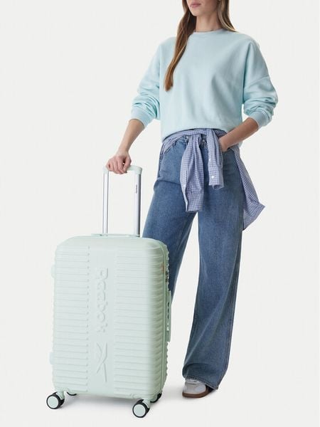 Reebok Walizka średnia CEO-RBK-WAL-027-M Niebieski. Niebieskie walizki Reebok, bez wzorów, z tworzywa sztucznego, średnie. Za 319,99 zł.