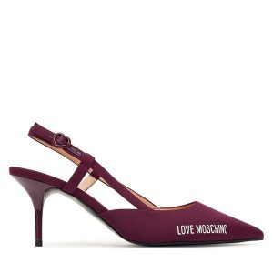 Szpilki LOVE MOSCHINO. Czerwone szpilki LOVE MOSCHINO, bez wzorów, bez obcasa. Za 669,99 zł.