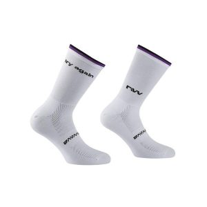 Skarpety rowerowe NORTHWAVE Try Again Sock biały. Białe skarpetki Northwave, bez wzorów. Za 45,00 zł.