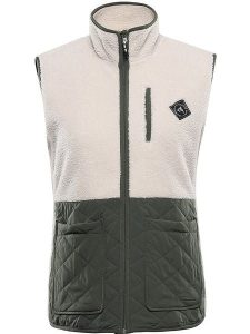 Alpine Pro Kamizelka polarowa "Ofesa" w kolorze oliwkowo-kremowym rozmiar: M. Brązowe kamizelki Alpine Pro, m, bez wzorów, z polaru, bez kołnierzyka, bez ramiączek, bez kaptura. Za 261,05 zł.