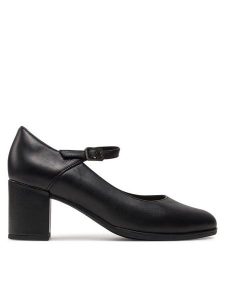 Clarks Czółenka Freva55 Strap 26172052 Czarny. Czarne czółenka Clarks, bez wzorów, ze skóry, bez obcasa, bez zapięcia. Za 299,99 zł.