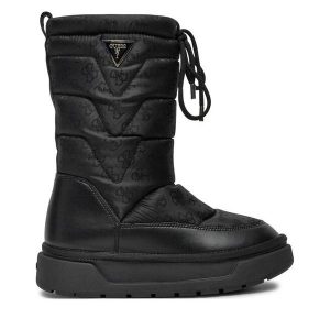 Śniegowce Guess. Czarne buty zimowe Guess, bez obcasa, bez zapięcia. Za 789,99 zł.
