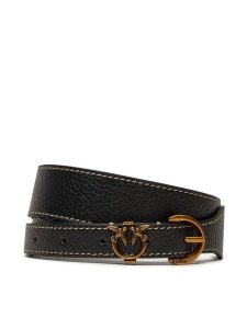 Pinko Pasek Damski Tamboril H3.5 Belt . 20242 PLT01 103801.A158 Czarny. Czarne paski Pinko, bez wzorów, ze skóry. Za 329,99 zł.