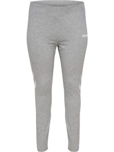 Damskie wysokie legginsy Hummel Legacy Plus. Szare legginsy Hummel, bez wzorów, z bawełny, z standardowym stanem. Za 191,00 zł.